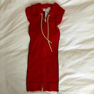 Veronica Beard red/orange Hooded Dickey NWT